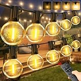 Lichterkette Außen LED Strom Fernbedienung 45m 150 FT G40 Lichterketten...