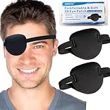 RIKEYO 2er-Pack Schwarze Medizinisch Augenklappen für Erwachsene und...