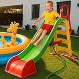 ONBEST Kinderrutsche XL mit Wasseranschluss und 180 cm Rutschbahn –...