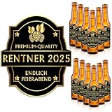 ePicsoa 12 Stück Rentner 2025 Flaschenetikett, Rentner Geschenk Mann,...