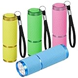Kssvzz 4 Stück Mini LED Taschenlampe, Taschenlampe Kinder mit 9 LED,...