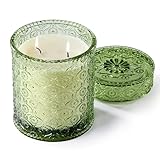 Airkeep Duftkerze im Glas Weißer Jasmin, 450g natürliche Wachskerze mit...