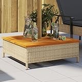 CIADAZ Verkleidung für Sonnenschirmständer Beige 70x70x25 cm Akazie,...