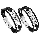 Ipetboom 2 Stück Männer Armbänder Geflochtenem mit Metallverschluss...