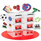 ATHLON TOOLS 6x 5 L Aufbewahrungsboxen mit Deckel, lebensmittelecht -...