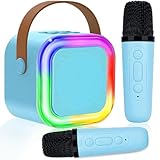 Karaoke Maschine für Kinder Erwachsene, Bluetooth Karaoke Lautsprecher mit...