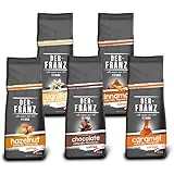 Der-Franz Kaffee Pack, gemahlen, aromatisiert, 5 x 500 g (1 x Haselnuss, 1...