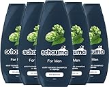 Schauma Schwarzkopf Shampoo For Men (5x 400 ml), kräftigendes Herren...