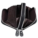 flintronic Kreditkartenetui Leder, RFID Schutz Scheckkarten 12 Fächer...