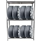 BELKO Reifenregal für 8 Reifen, 180 x 120 x 40 cm, mit Kantenschutz, 1...