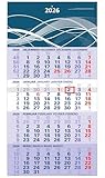 der blaue 4-Monatskalender Kompakt 2026 blauer Bürokalender großer...