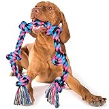 Dog Rope Toy Extra große Hundespielzeug Seil für aggressive Kauer -...