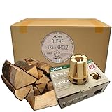 25kg Brennholz 100%, Brennholz Buche 25cm Ofenfertiges, trocken BUCHE +...