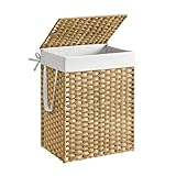 SONGMICS Wäschekorb, Wäschesammler 90 L, Wäschebox aus synthetischem...