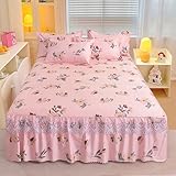 Surwin Romantisch Betthusse Bettrock für 45 cm Hohes, Spitze Alles...