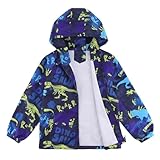 LACOFIA Jungen Wasserdichte Jacke Kinder Wasserabweisend Schule...