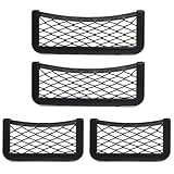 FOROREH 4Pcs Kofferraum Netztasche Auto, Selbstklebend Elastisch Ablagenetz...