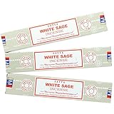 Satya Nag Champa, Räucherstäbchen, weißer Salbei, 3er-Packung...