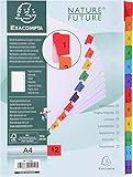 Exacompta 1112E Karton-Register 1-12 für DIN A4 aus Karton 12-teilig volle...