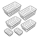Metall Aufbewahrungskorb schwarz je 2x 25/21 / 15 cm - 6er Set - Regal...