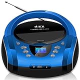 Tragbare Boombox | CD/CD-R | USB | FM Radio | Bluetooth | AUX-In |...