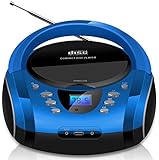 Tragbare Boombox | CD/CD-R | USB | FM Radio | Bluetooth | AUX-In |...