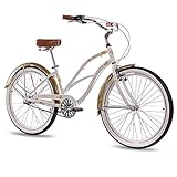 CHRISSON 26 Zoll Beachcruiser Sandy Weiss Gold mit 3 Gang Shimano Nexus...