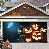 Hiseng Halloween Garagentor Banner, Outdoor Halloween Deko Wandteppich...