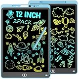 2 Pack Bunte LCD Schreibtafel für Kinder, 12 Zoll Mal Tablet...