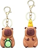 APOMOONS 2 Stück Capybara-Schlüsselanhänger, Capybara-Tierfigur,...