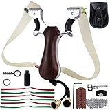 Steinschleuder Schleuder Zwille Set, Professionelle Holz Jagdslingshot...