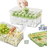 Eiswürfelbehälter mit Deckel und Behälter, CIYIN Eiswürfelform mit 56...
