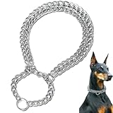 Voarge Hundehalskette aus rostfreiem Edelstahl, Kettenwürger zweireihig...