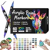 120 Farben Acrylstifte Für Steine Wasserfest|acrylic Marker|weißer Edding...