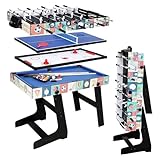 HLC 4-in-1-Spieltisch Kombt-Tisch für Poolbillard/Air...