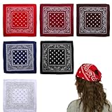 BAIFULAI 6 Stück Bandana Kopftuch Damen Herren, 100% Baumwolle,...