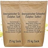 Anorganischer Schwefel (sulfur) - 50 kg (2 x 25 kg) - BESTSELLER - 99,9%...