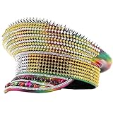 SXRQ Modischer Sergeant-Hut mit Strasssteinen, Brautparty,...