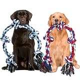 ROGTYO 2 Pack Extra große Hundespielzeug Knoten Tau 94cm Interaktives...