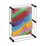 Relaxdays Jeu clous Pin Art Nagelbild Pinart, Retro Nagelspiel, 15x20cm,...