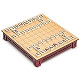 Yellow Mountain Imports Japanisches Shogi Schach-Set – Holzspielbrett mit...