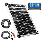 30W Solar Panel Kit 12V/24V Akku Ladegerät + 10A PWM Laderegler+...