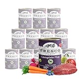 FRESCO Dog Nassbarf Complete Plus Pferd 12x400g | getreidefreies Barf...