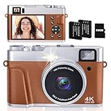 CAMKORY Digitalkamera 4K Fotokamera 48MP mit 32G Karte Autofokus Optischer...