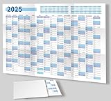 XXL Wandkalender 2025 groß (90x60cm) - Gefaltet/gefalzt - Jahresplaner,...