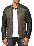 Redbridge Bikerjacke im Materialmix Baumwolle und Kunstleder – mit...