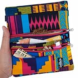 Tabakbeutel mit Doppelreißverschluss – Tabaktasche mit afrikanischem...