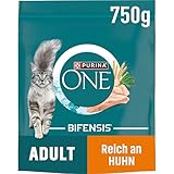 PURINA ONE BIFENSIS Adult Katzenfutter trocken, reich an Huhn, 6er Pack (6...