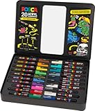POSCA 186830 - POSCA Marker Set, 20er Etui, inkl. Anleitungen für 3...