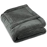 CelinaTex Flauschige Kuscheldecke 150 x 200 cm grau Decke Sofa warm...